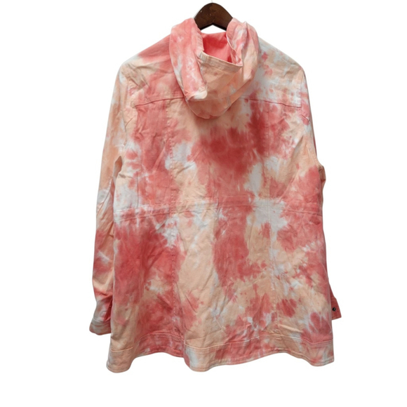 Torrid Women Full-Zip Tie-Dye Roll-Tab Hoodie Jacket Size 0 Excellent Condition - Picture 4 of 9